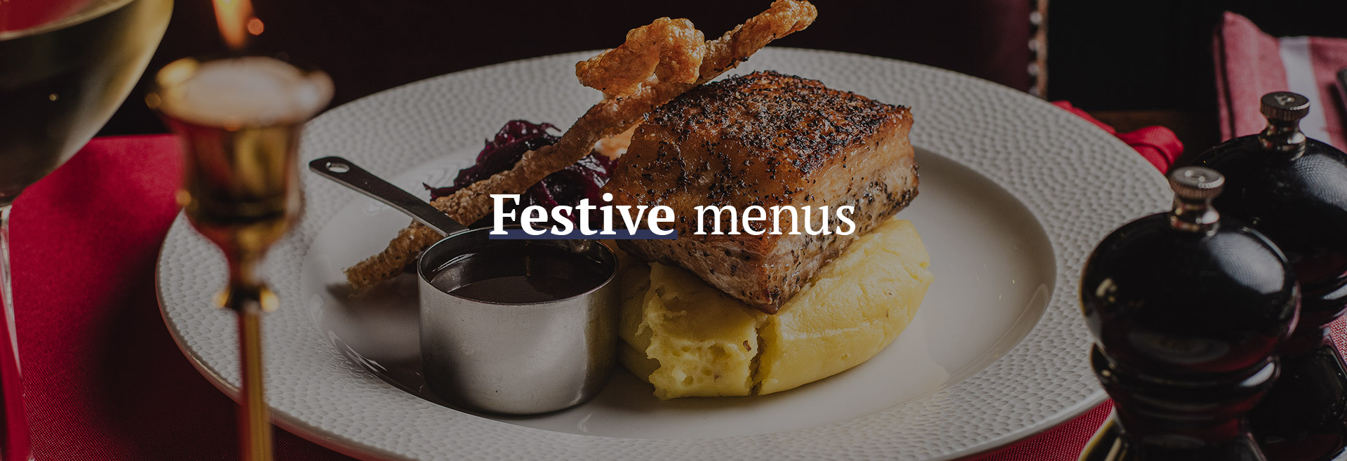 Christmas menu at The Lescar